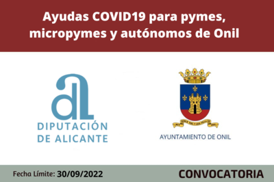 Ayudas para pymes, micropymes y aut�nomos de Onil