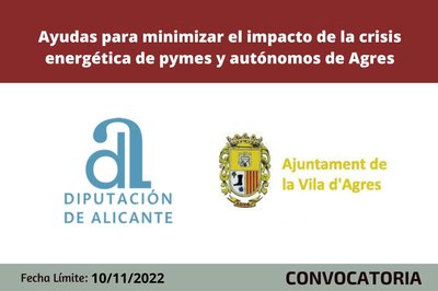 Ayudas destinadas a minimizar el impacto de la crisis energ�tica de pymes, micropymes y aut�nomos de Agres