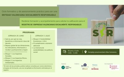 Ciclo formativo y de asesoramiento pr�ctico para ser una ENTIDAD VALENCIANA SOCIALMENTE RESPONSABLE