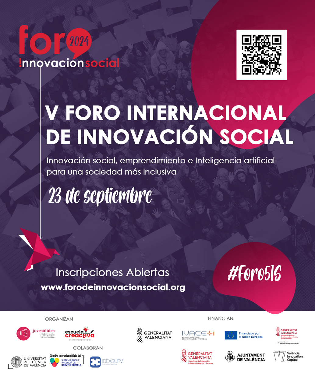 �Vuelve el Foro Internacional de Innovaci�n Social a Valencia con la Fuerza de la IA!