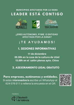 Acompa�amiento gratuito para aut�nomos y pymes rurales afectados por la DANA en Chiva