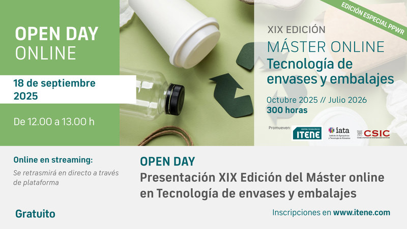 Open Day � Presentaci�n XIX Edici�n del M�ster online en Tecnolog�a de envases y embalajes | Edici�n especial PPWR