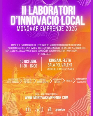 Mon�ver acull la II edici� del Laboratori d�Innovaci� Local �Mon�var Emprende 2025�