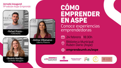 Jornada inaugural | 11� edici�n Aspe Emprende: �c�mo emprender en Aspe"