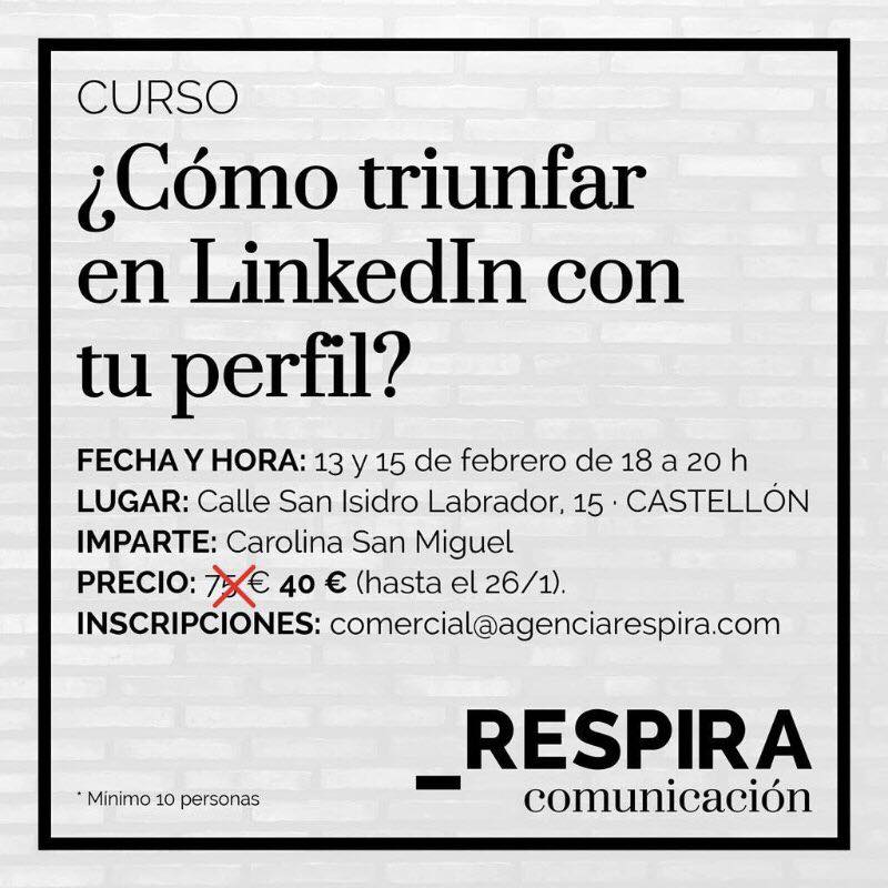 Curso �C�mo triunfar en Linkedin con tu perfil?