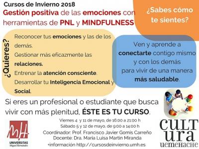 Curso de Gesti�n positiva de las emociones con herramientas de la PNL y MINDFULNESS
