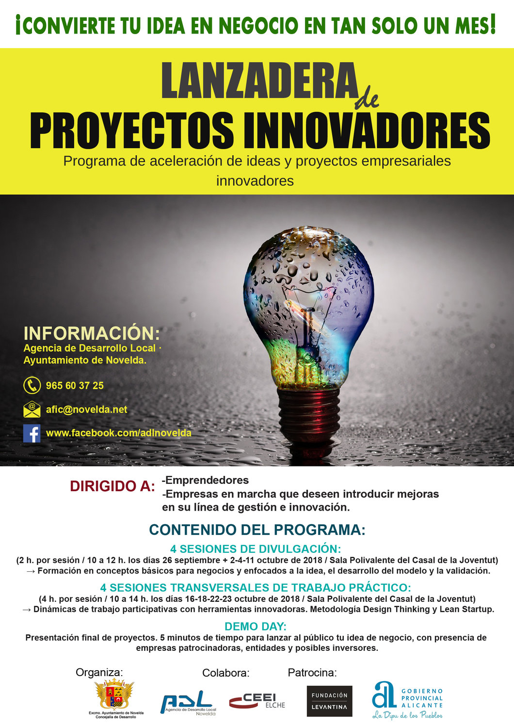 Lanzadera de Proyectos Innovadores � Novelda