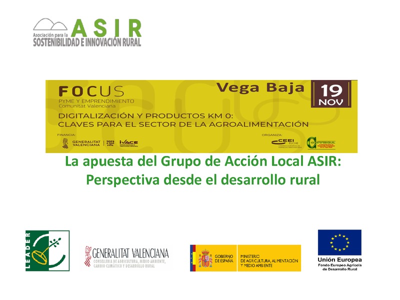 La apuesta del Grupo de Acci�n Local ASIR:
Perspectiva desde el desarrollo rural