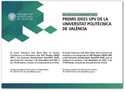 XIV Edici�n de la entrega de Premios IDEAS UPV
