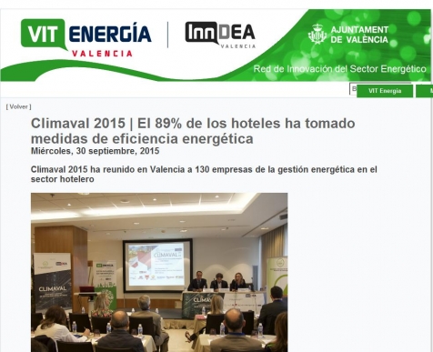 Climaval 2015: El 89% de los hoteles ha tomado medidas de eficiencia energ�tica 